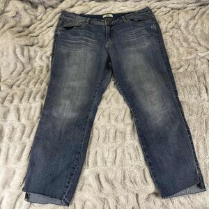 Vintage America Blues Jeans Women 20W Printed Back Pockets Stretch Denim
